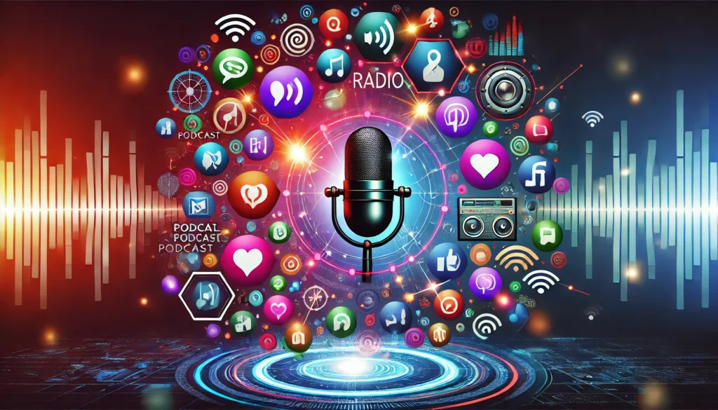 collage podcast social e nuove tendenze